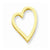 14k Gold Cut-Out Floating Heart No Bail Pendant, Pendants for Necklace