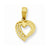 14k Gold Open Heart Pendant, Pendants for Necklace