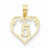 14k Gold Cut-out 5 Inside Heart Pendant, Pendants for Necklace