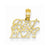 14k Gold Best Mom with Heart Pendant, Pendants for Necklace