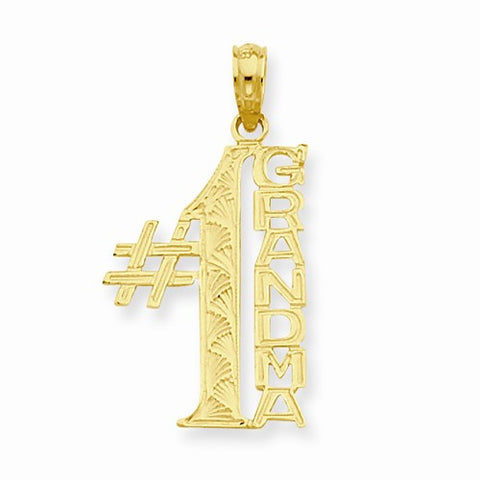 14k Gold #1 Grandma pendant, Dazzling Pendants for Necklace