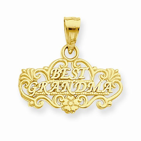 14k Gold Best Grandma pendant, Delightful Pendants for Necklace