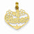 14k Gold #1 Sister in Heart Pendant, Pendants for Necklace