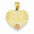 14k Gold Two-tone Big Sister Heart Pendant, Pendants for Necklace