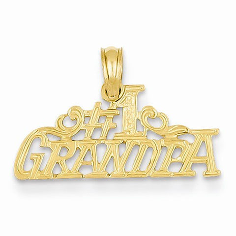 14k Gold #1 Grandpa pendant, Pretty Pendants for Necklace
