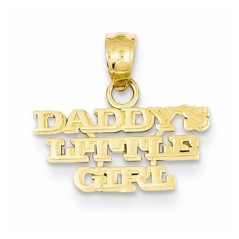 14k Gold Daddy's Little Girl pendant, Lovely Pendants for Necklace