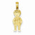 14k Gold Boy with Hands in Pocket Pendant, Pendants for Necklace