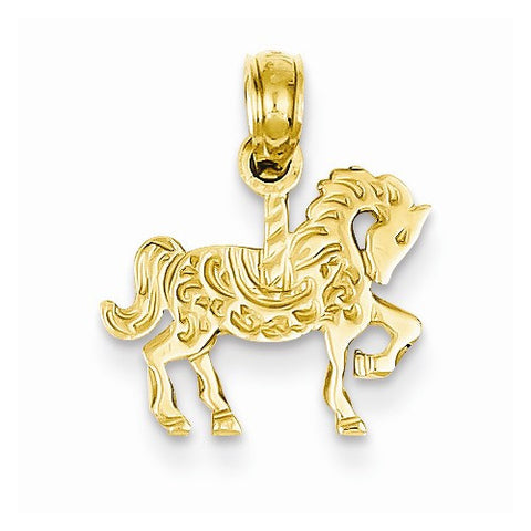 14k Gold Carousel Horse pendant, Alluring Pendants for Necklace
