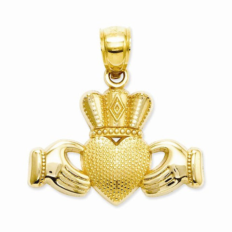 14k Gold Claddagh Pendant, Pendants for Necklace