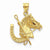 14k Gold Horse Head with Horseshoe Pendant, Pendants for Necklace