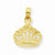 14k Gold Cut-out Crown Pendant, Pendants for Necklace
