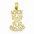 14k Gold 100% Gemini Pendant, Pendants for Necklace