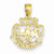 14k Gold 100% Aquarius Pendant, Pendants for Necklace