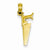 14k Gold 3-D Saw Pendant, Pendants for Necklace