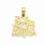 14k Gold I Love My Marine Pendant, Pendants for Necklace