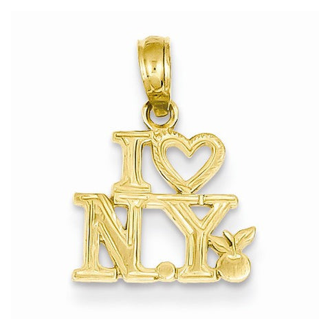 14k Gold I Heart NY Pendant, Pendants for Necklace