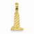 14k Gold Lighthouse with Building Pendant, Pendants for Necklace