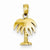 14k Gold Palm Tree Pendant, Exquisite Pendants for Necklace
