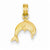 14k Gold Mini Dolphin Jumping Pendant, Pendants for Necklace