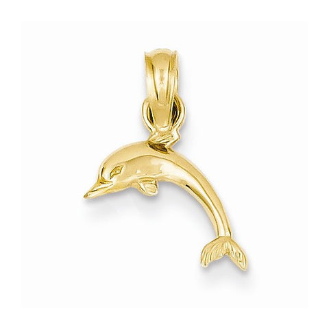 14k Gold Mini Dolphin Pendant, Pendants for Necklace