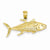 14k Gold Yellow fin Tuna Fish Pendant, Pendants for Necklace