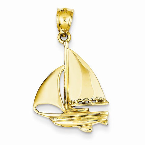 14k Gold Sailboat pendant, Gorgeous Pendants for Necklace