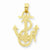 14k Gold Anchor and Rope Pendant, Pendants for Necklace