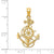 14k Gold Anchor and Wheel Pendant