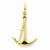 14k Gold 3-D Moveable Anchor Pendant, Pendants for Necklace