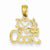 14k Gold I Heart to Cook Pendant, Pendants for Necklace