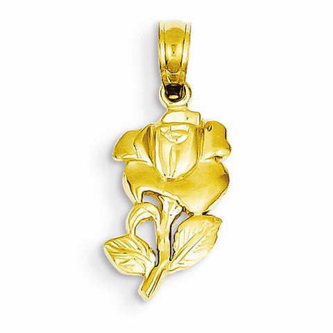 14k Gold Rose pendant, Classy Pendants for Necklace