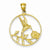 14k Gold Hummingbird in Round Frame pendant, Alluring Pendants for Necklace