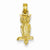 14k Gold 3-D Owl Pendant, Pendants for Necklace