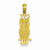 14k Gold I Heart Owl Pendant, Pendants for Necklace