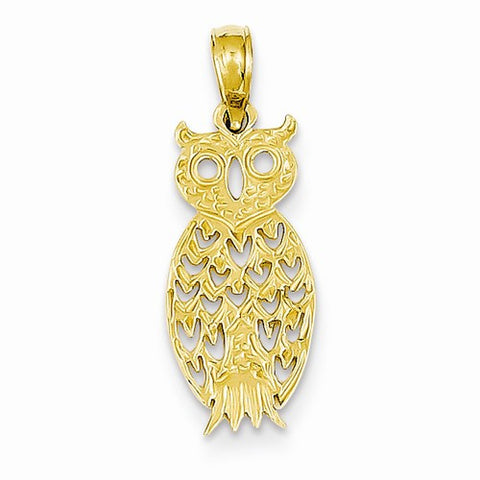14k Gold Owl Pendant, Pendants for Necklace