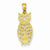 14k Gold Owl Pendant, Pendants for Necklace