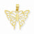 14k Gold Butterfly Cut-out pendant, Charm