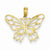 14k Gold Butterfly Cut-out pendant, Adorable Pendants for Necklace