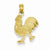 14k Gold Rooster pendant, Fine Pendants for Necklace