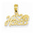 14k Gold I Heart Horses Pendant, Pendants for Necklace