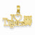14k Gold I Heart Tigers Pendant, Pendants for Necklace