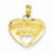 14k Gold Best Friend on Heart with Cut-Out Paw Pendant, Pendants for Necklace