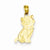 14k Gold Sitting Cat pendant, Pretty Pendants for Necklace