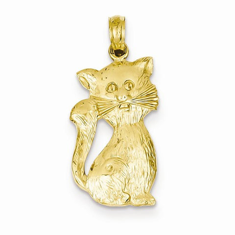 14k Gold Sitting Cat pendant, Gorgeous Pendants for Necklace