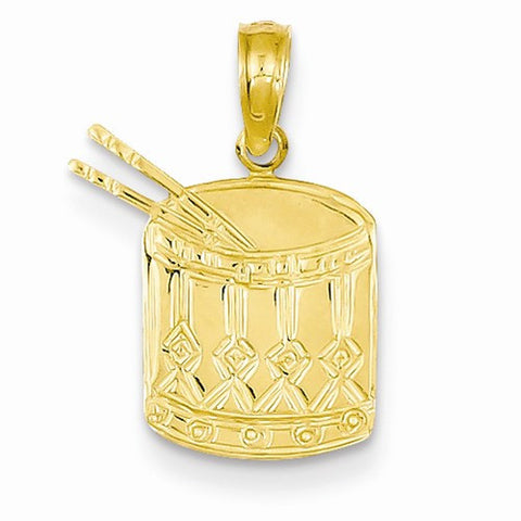 14k Gold Drum and Sticks Pendant, Pendants for Necklace