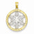 14k Gold & Rhodium Joy/Peace/Love/Faith Snowflake Pendant, Pendants for Necklace