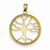 14k Gold Tree of Life in Round Frame Pendant, Pendants for Necklace