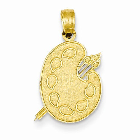 14k Gold Painters Pallet Pendant, Pendants for Necklace