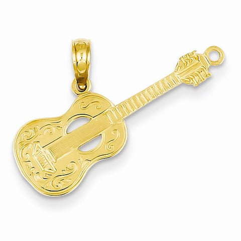 14k Gold Guitar pendant, Stylish Pendants for Necklace