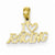 14k Gold I Heart Racing Pendant, Pendants for Necklace
